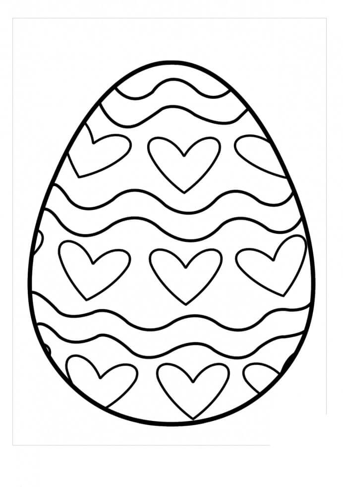 Desenhos de Ovos de Páscoa Normal para colorir