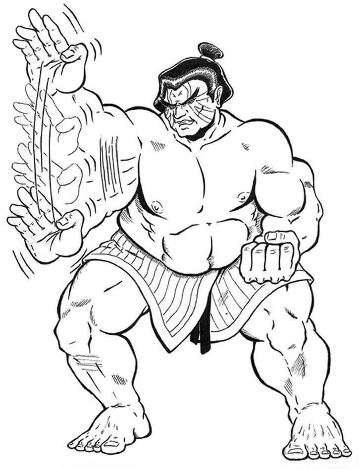 Personagens Imprimíveis de Street Fighter para colorir