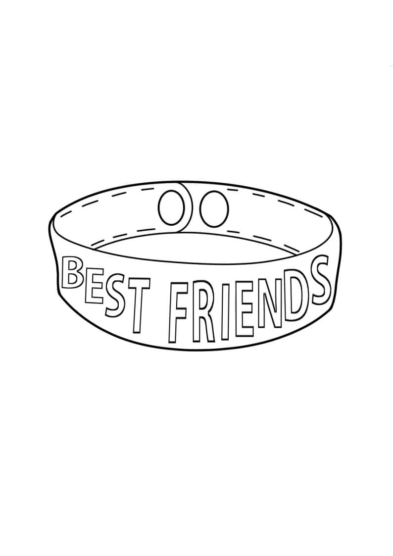 Desenhos de Pulseira de Melhores Amigos para colorir