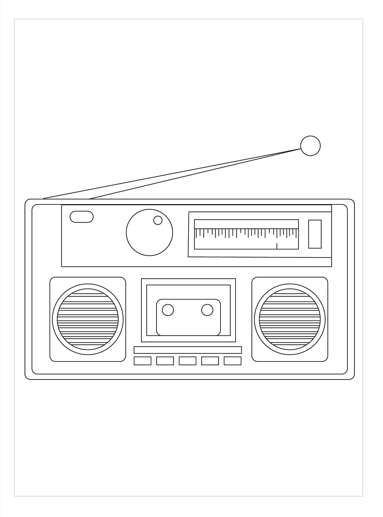 Desenhos de Rádio Bom para colorir