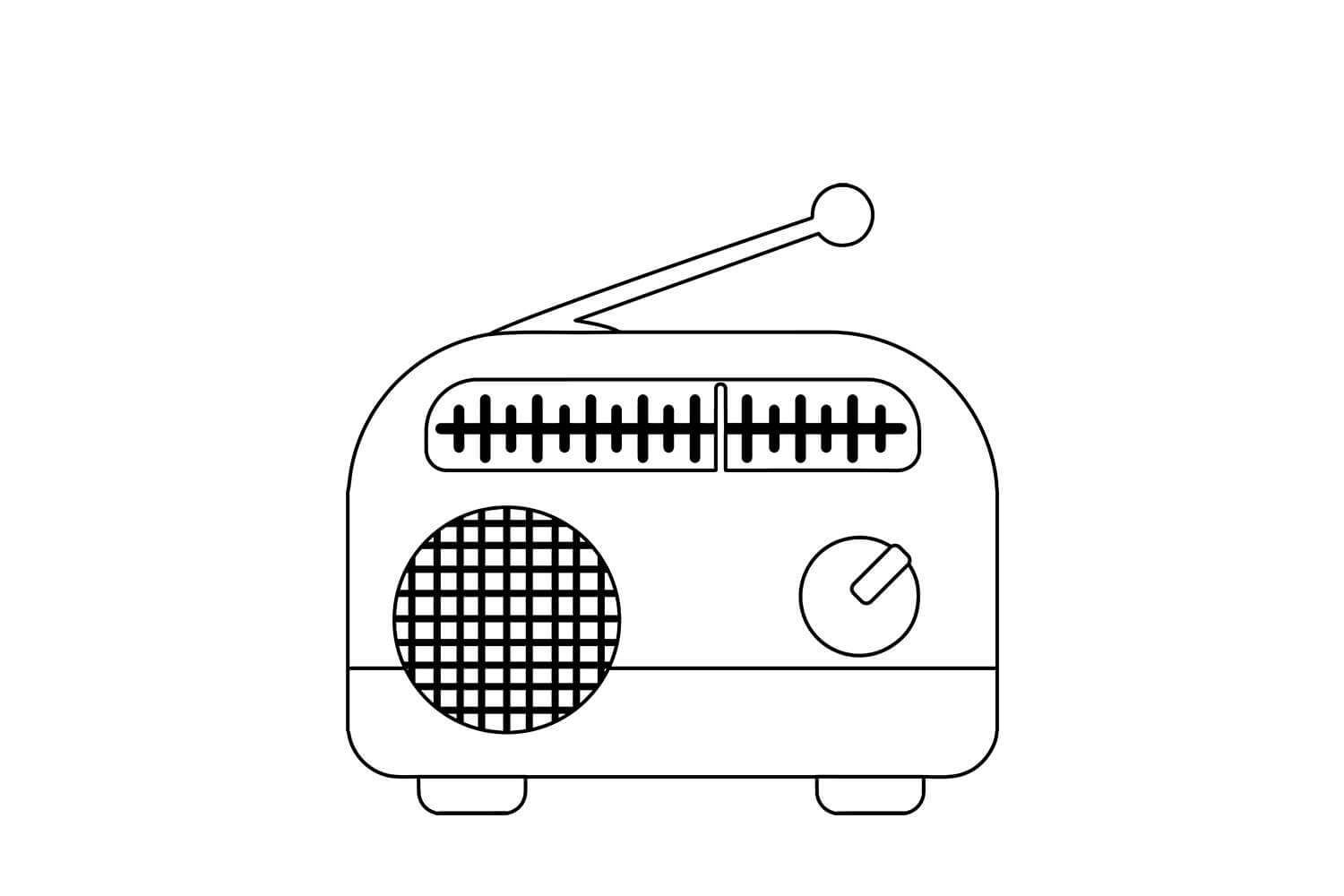 Desenhos de Rádio para Colorir