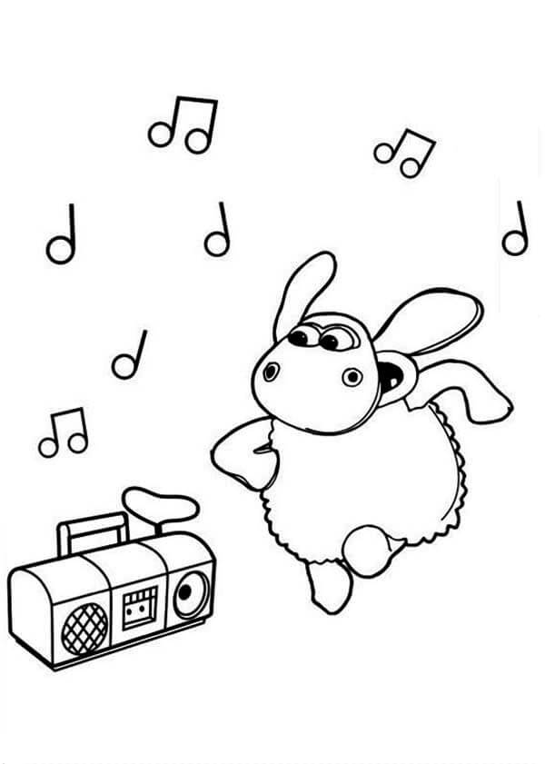 Desenhos de Timmy Dança Enquanto Ouve Música do Rádio para colorir
