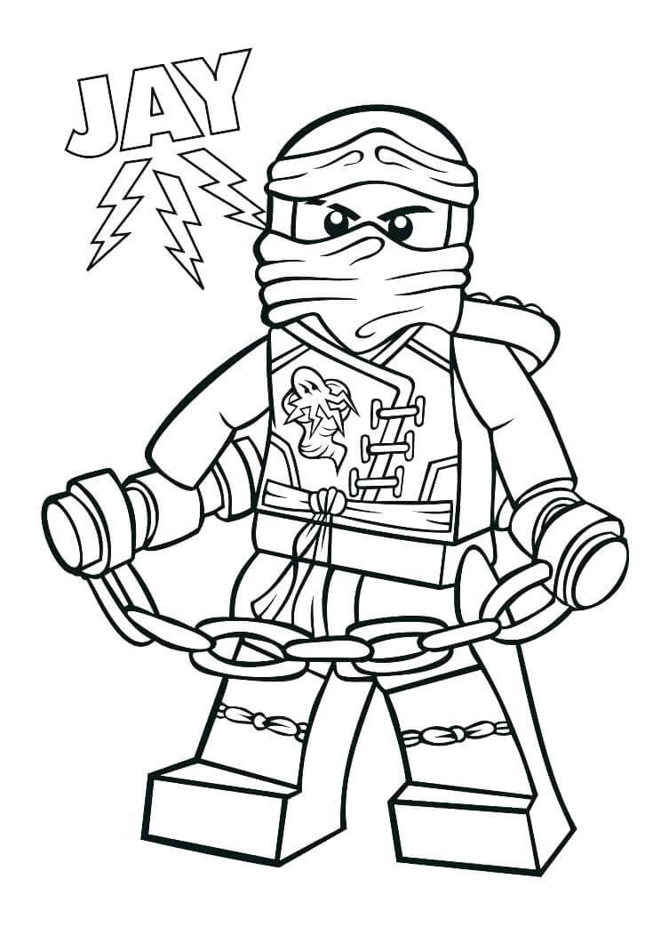 Cooler Ninjago Jay para colorir