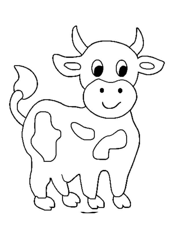 Desenho de vaca de Bebê para colorir