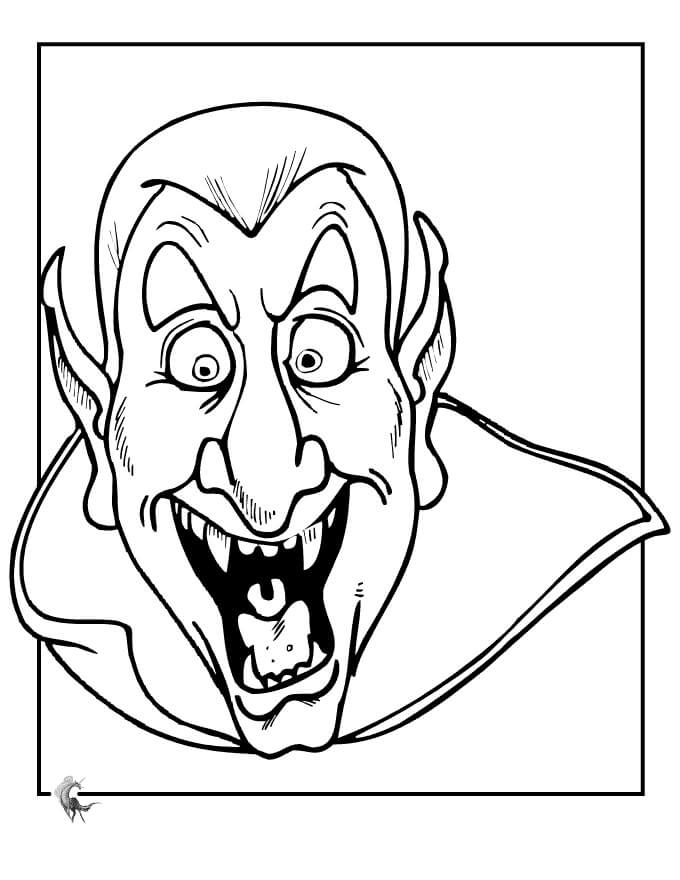 Dia das Bruxas Dracula para colorir
