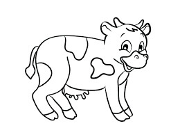 Diversão de Vaca do Bebê para colorir
