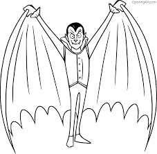 Desenhos de Drácula preparado para Voar para colorir