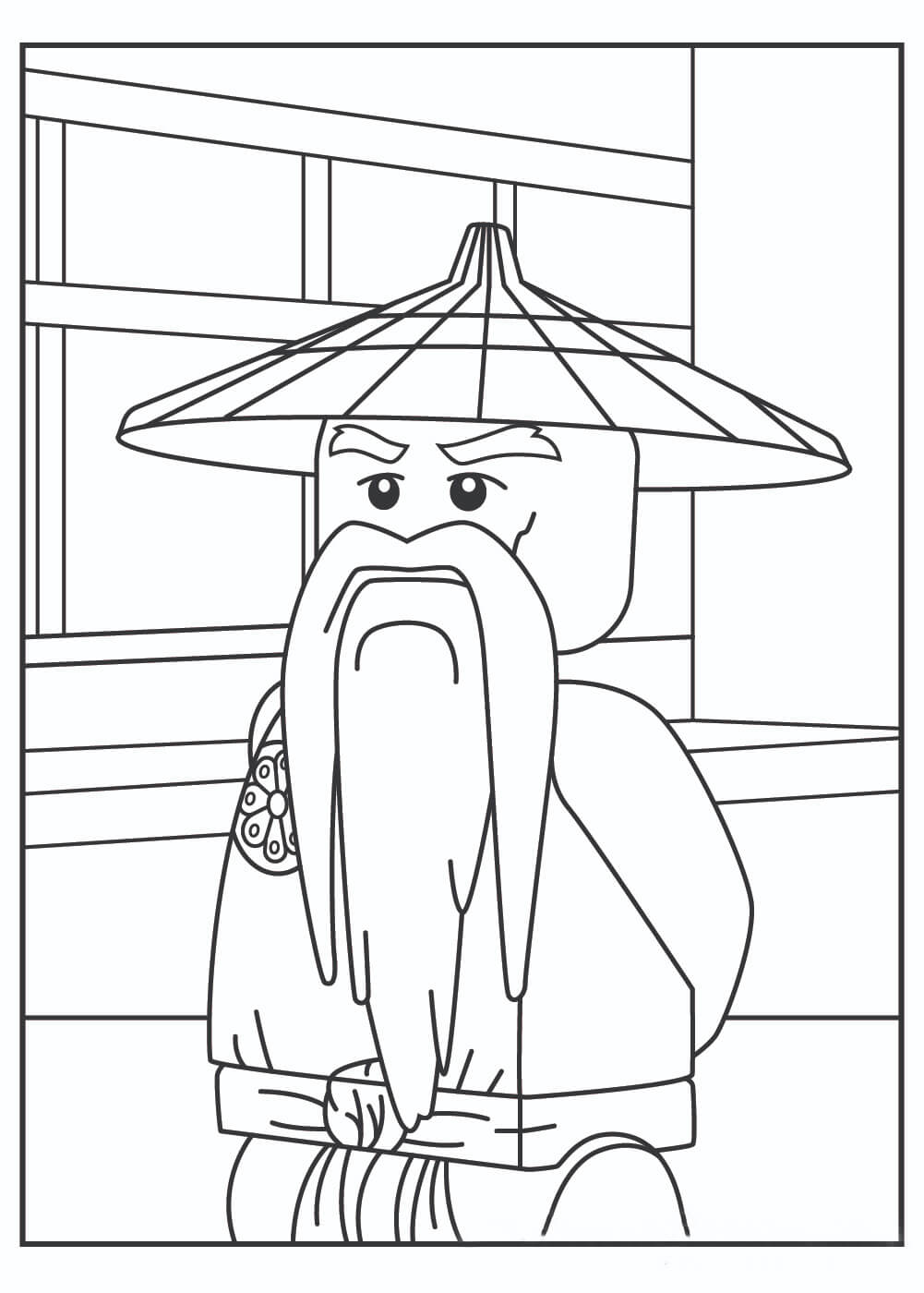 Desenhos de Enfrente o Sensei Wu para colorir
