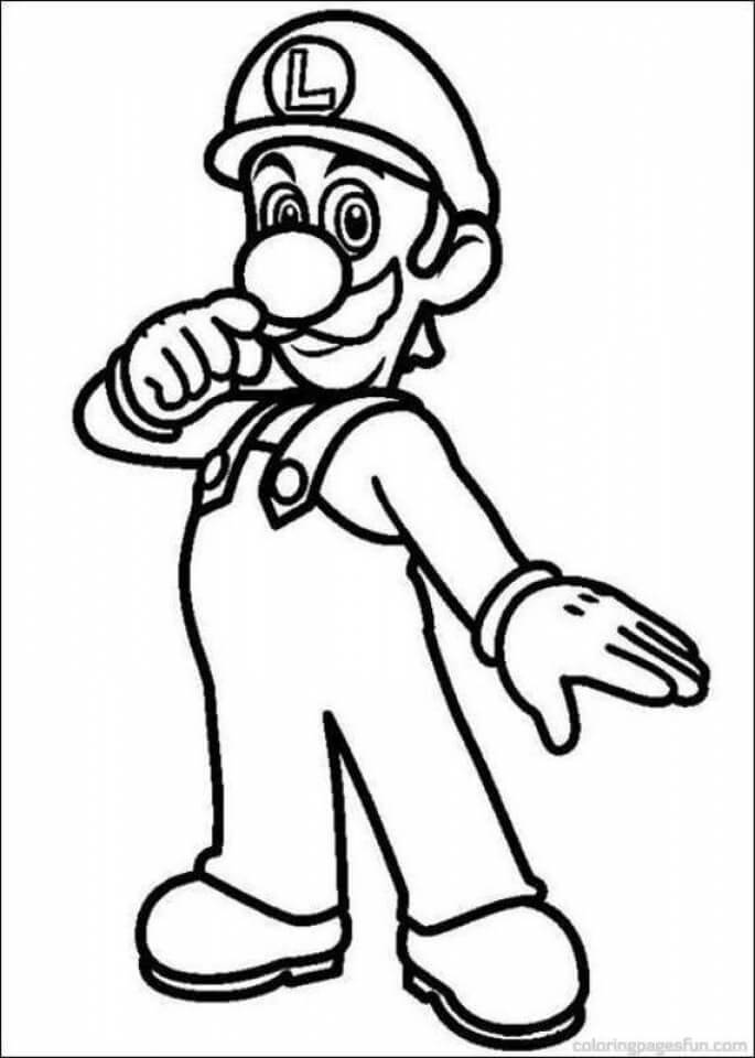 Impressionante Luigi para colorir