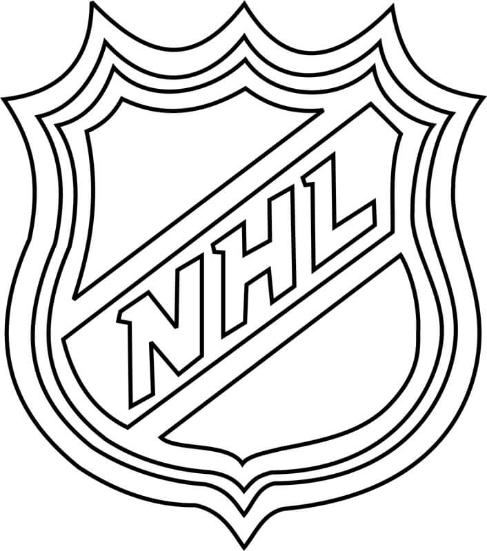 Logotipo de Hóquei NHL para colorir