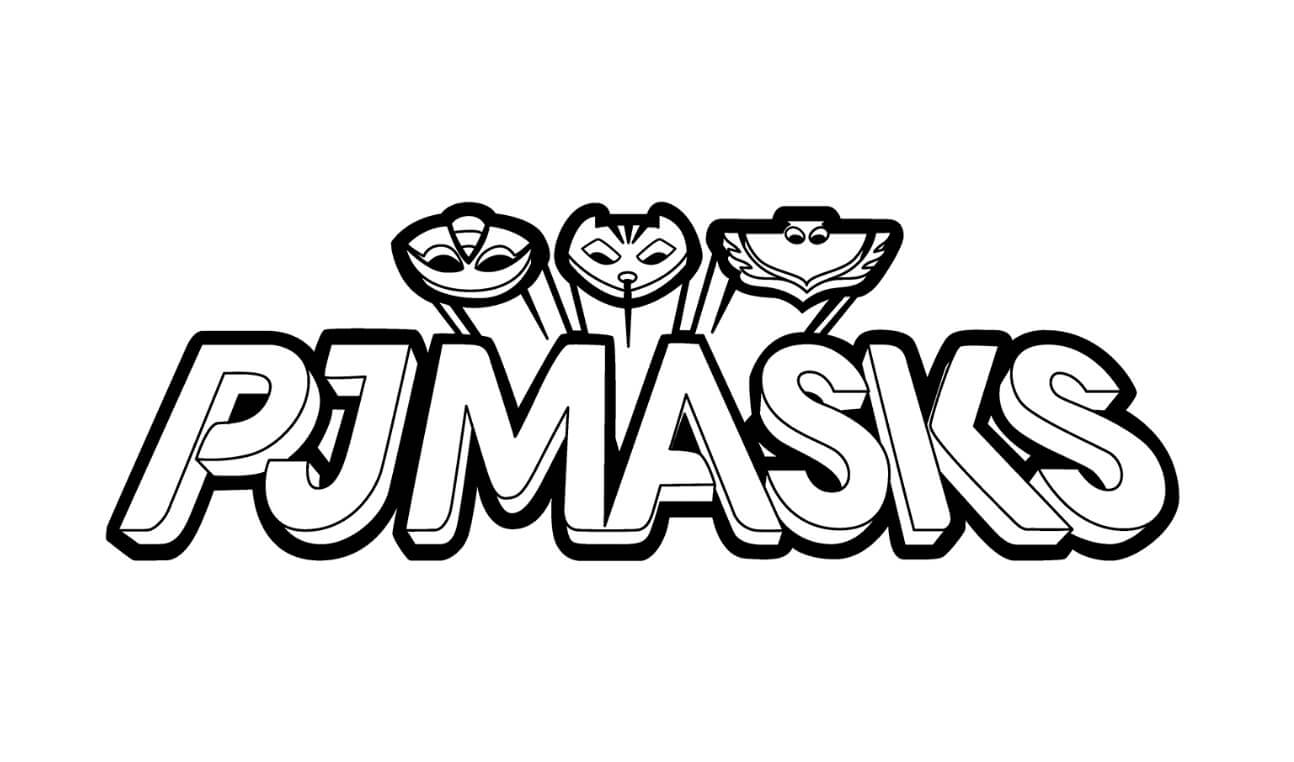 Máscara PJ Logo para colorir