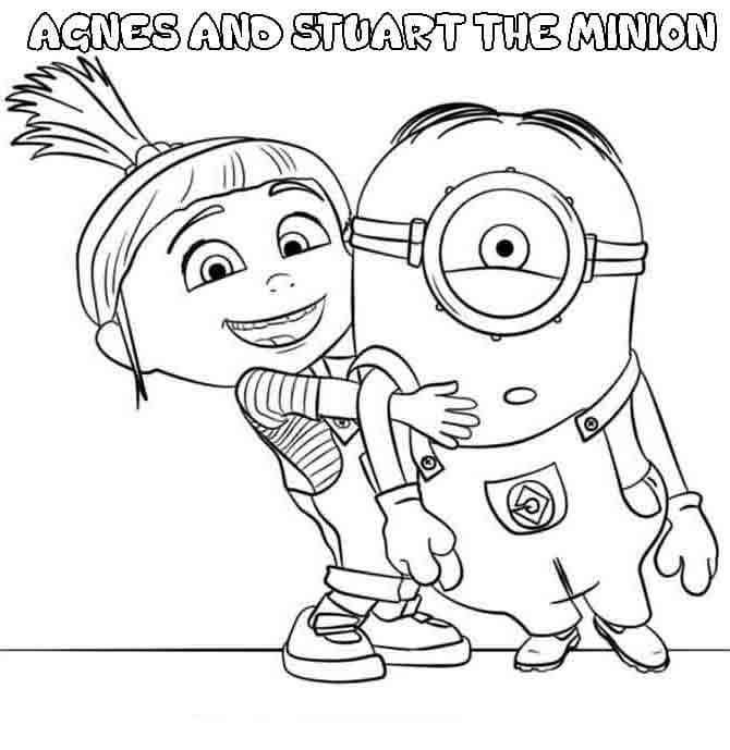 Desenhos de Minion e Kyle para colorir