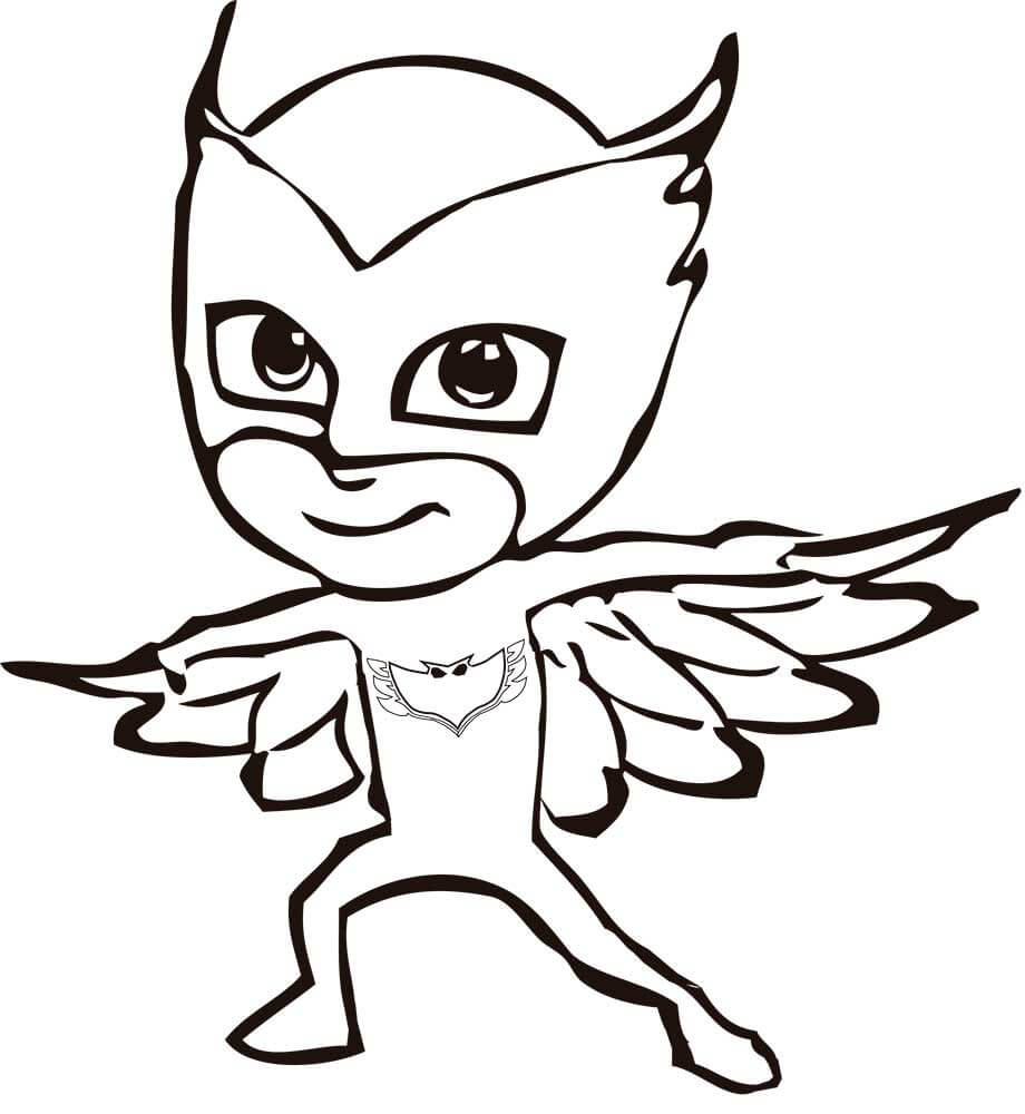 Sorridente Owlette para colorir