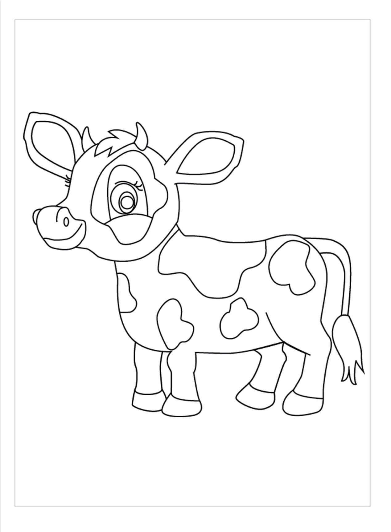 Desenhos de Vaca do Bebê Normal para colorir