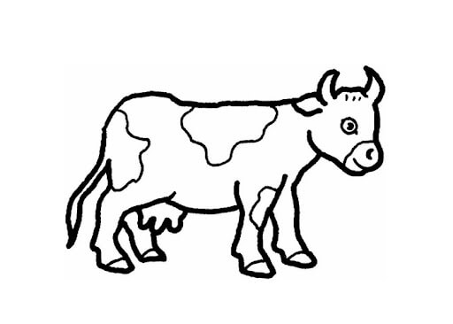 Desenhos de Vaca Perfeita do Bebê para colorir
