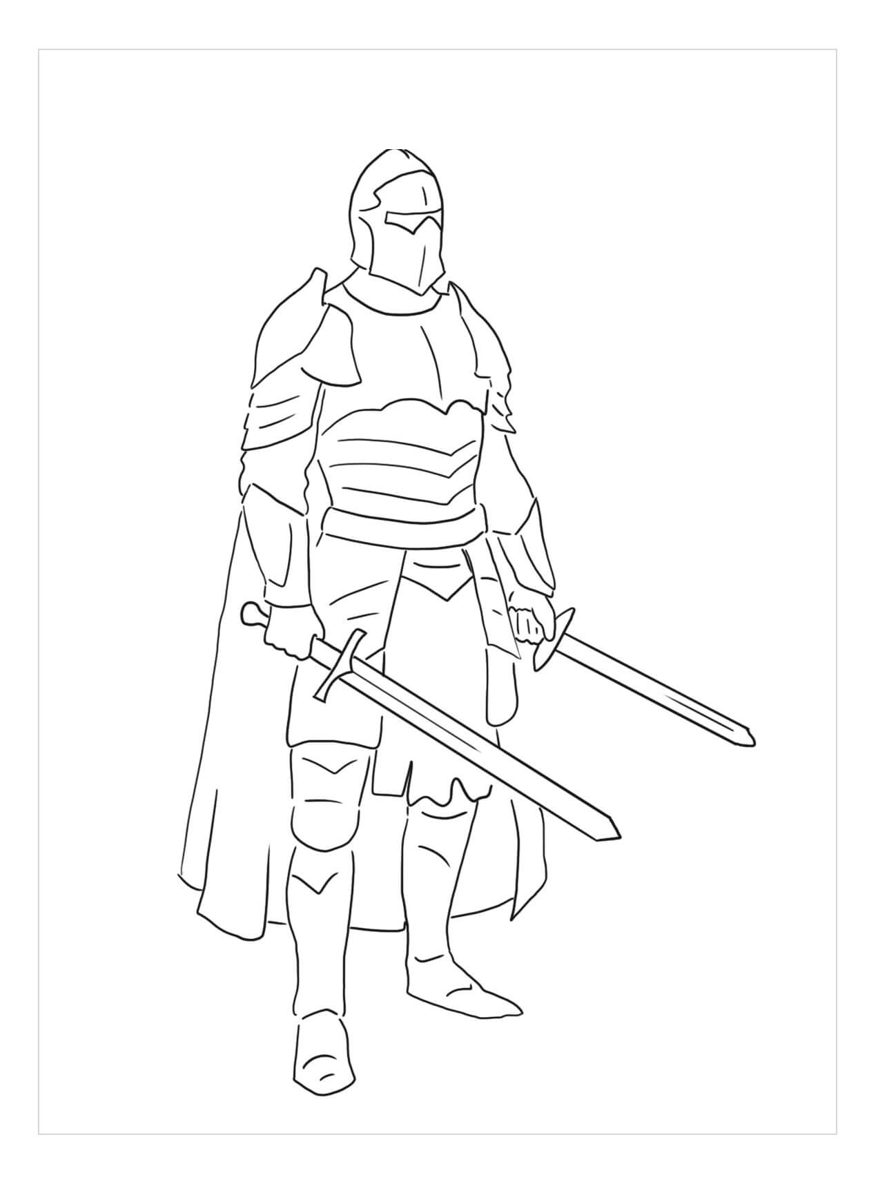 Cavaleiro de Arkham para colorir