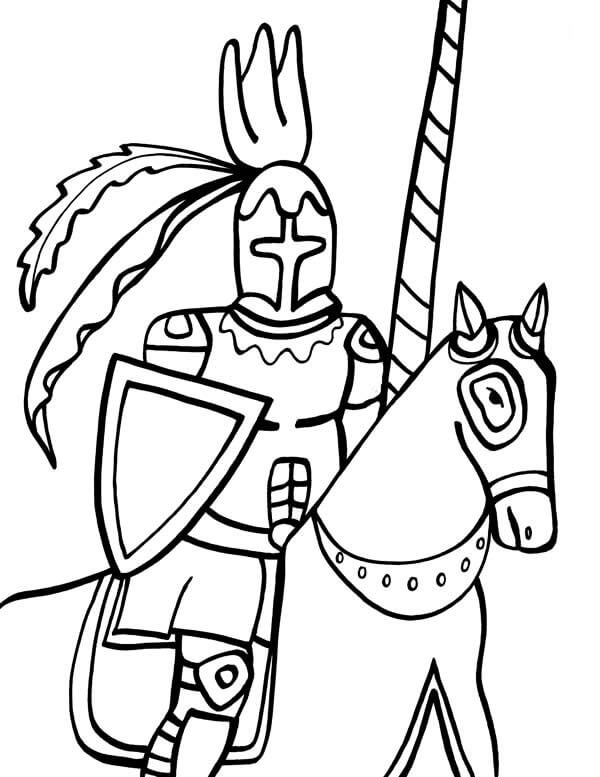 Desenhos de Cavaleiro de Desenho para colorir