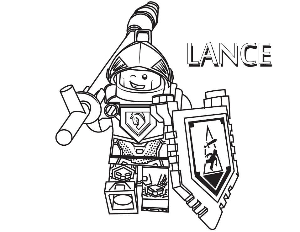 Desenhos de Cavaleiro divertido Lance para colorir