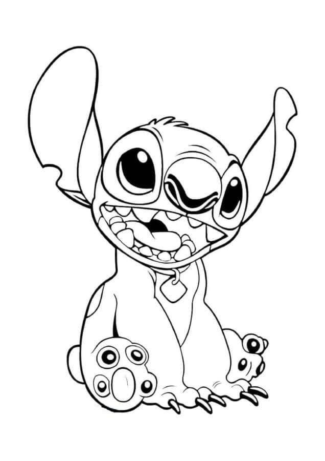 Desenhar Stitch normal para colorir