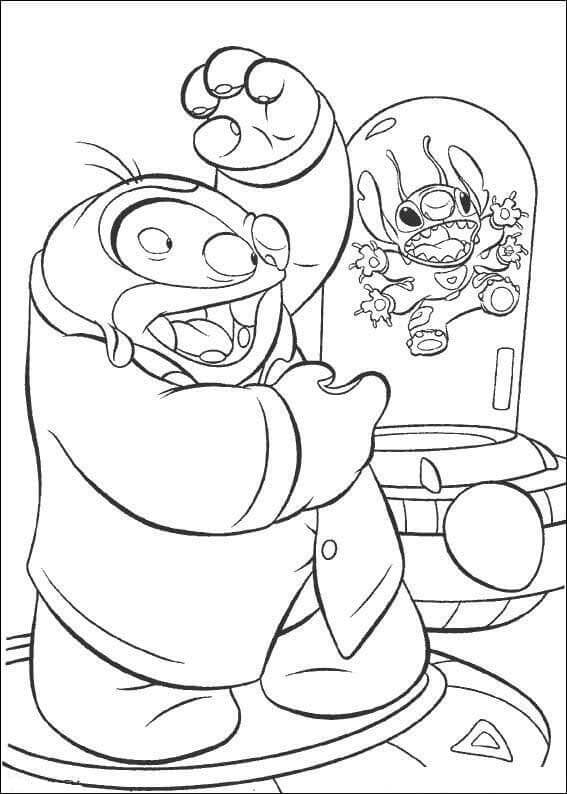 Desenhe Jumba Caught Stitch em uma jarra para colorir