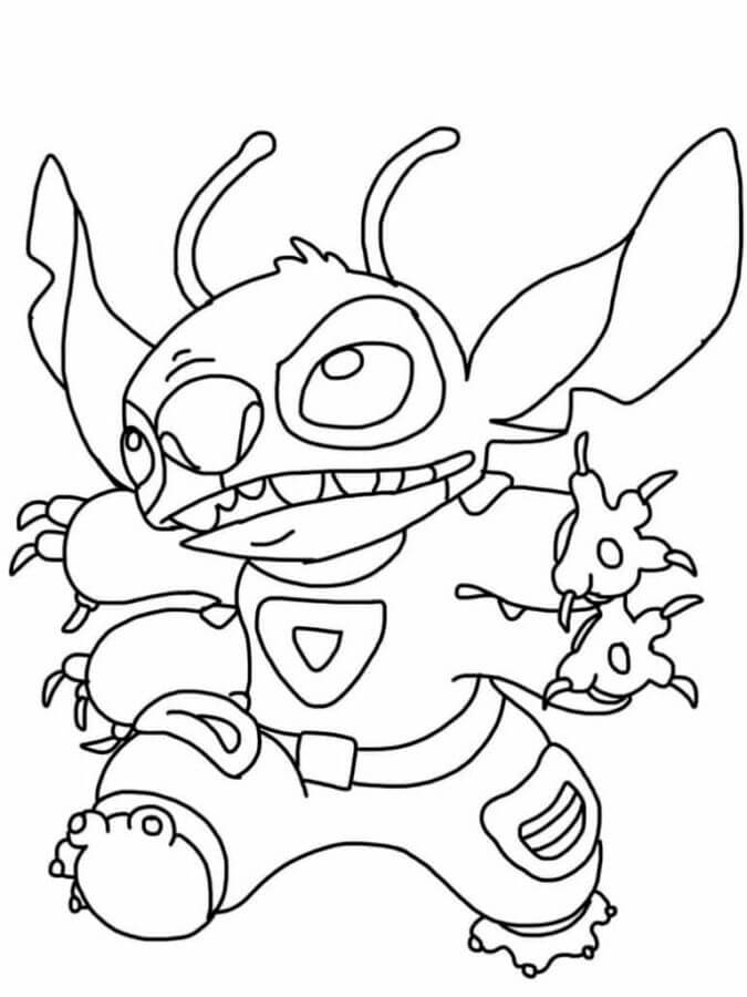 Desenhe legal Stitch para colorir