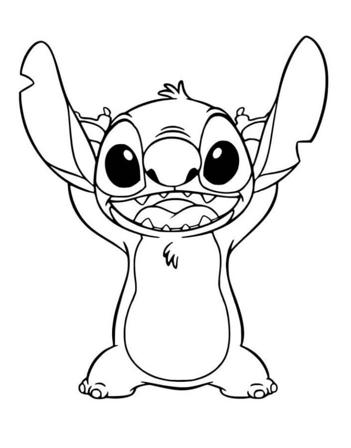 Desenhe um Stitch adorável para colorir