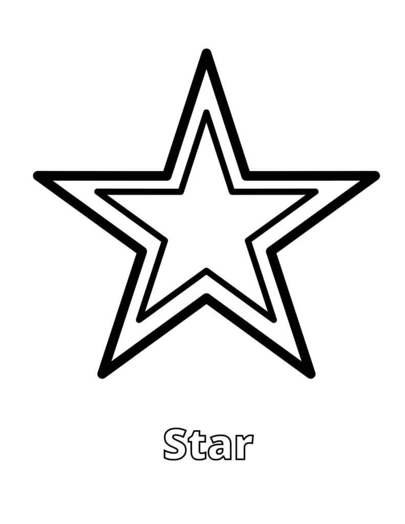 Desenhos de Estrela Básica para colorir