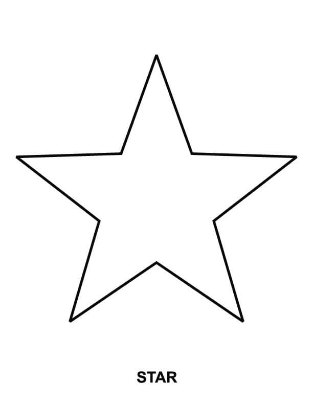 Desenhos de Estrela Fácil para colorir