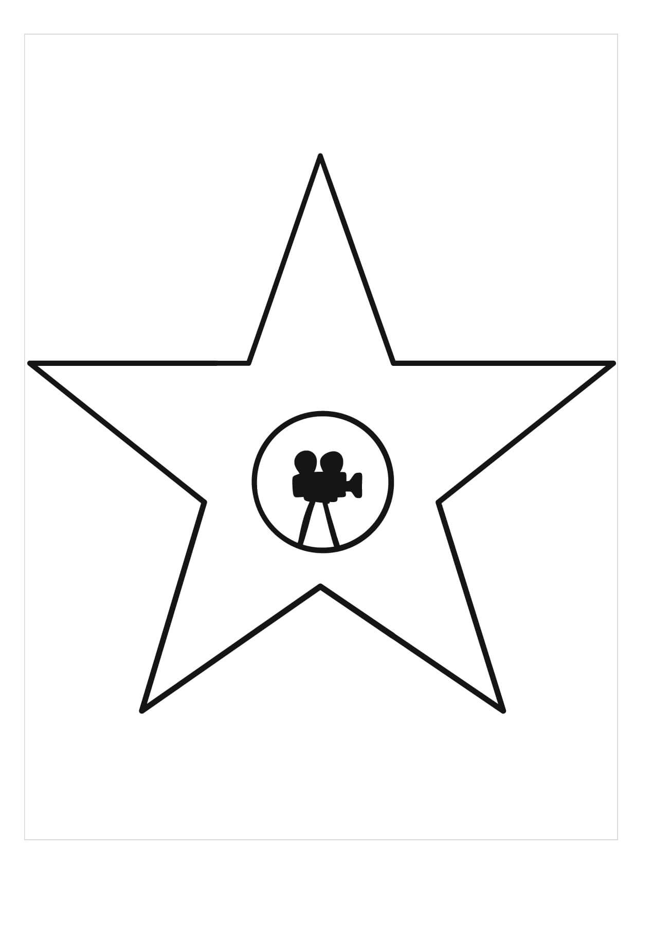 Estrela de Hollywood para colorir