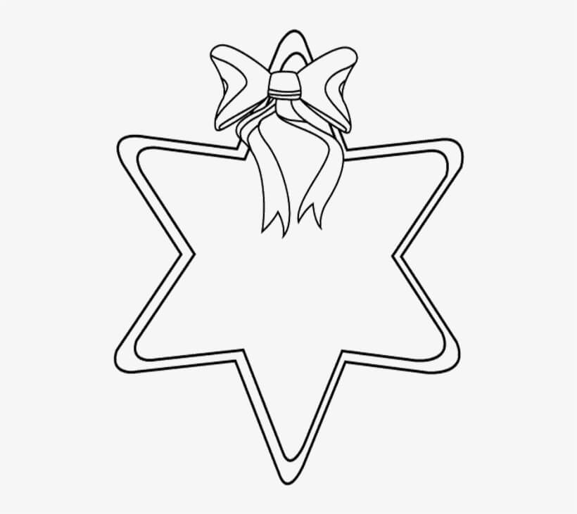 Estrela de Natal Básica para colorir