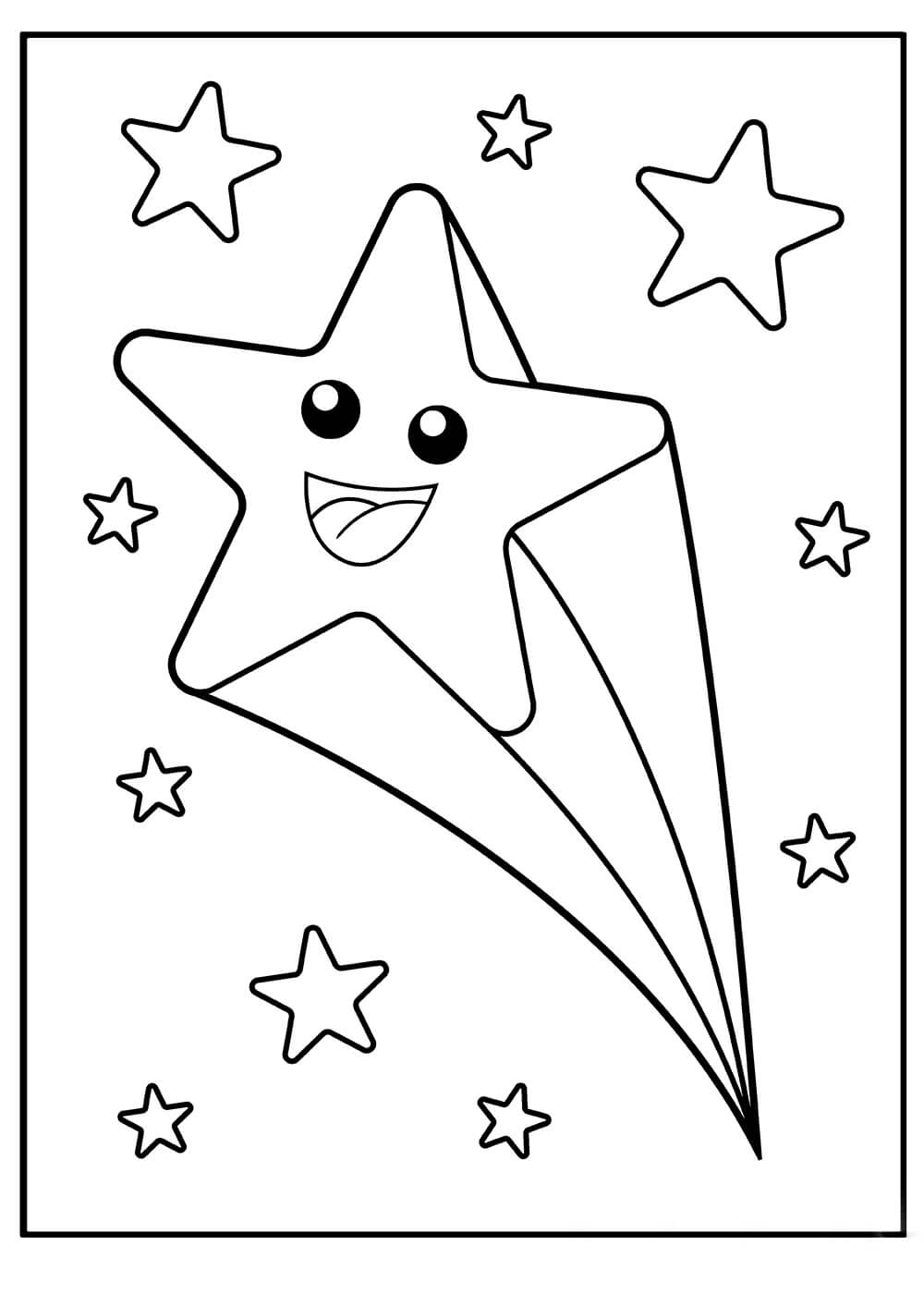 Estrela dos Desenhos Animados para colorir