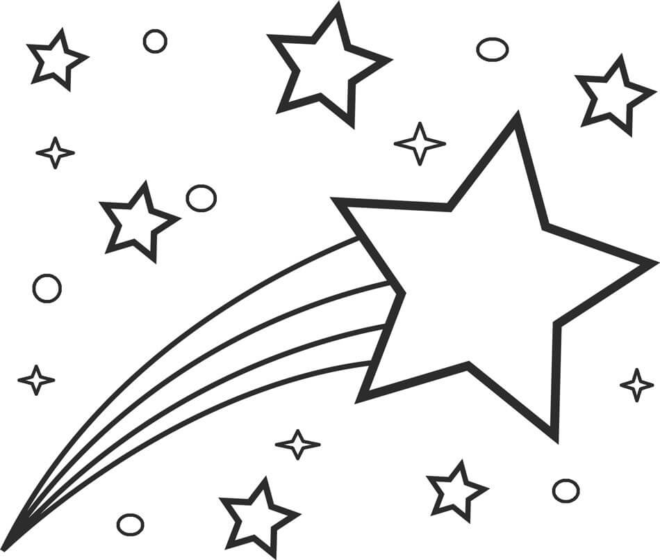 Desenhos de Estrelas Básicas para colorir