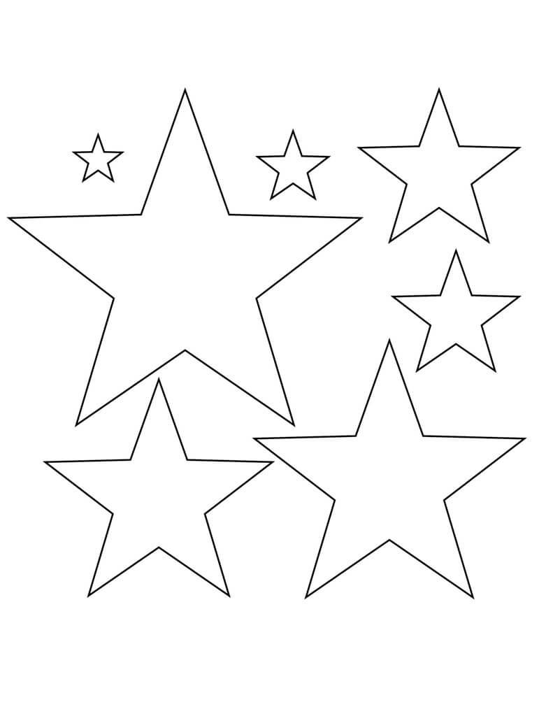 Estrelas Impressionantes para colorir