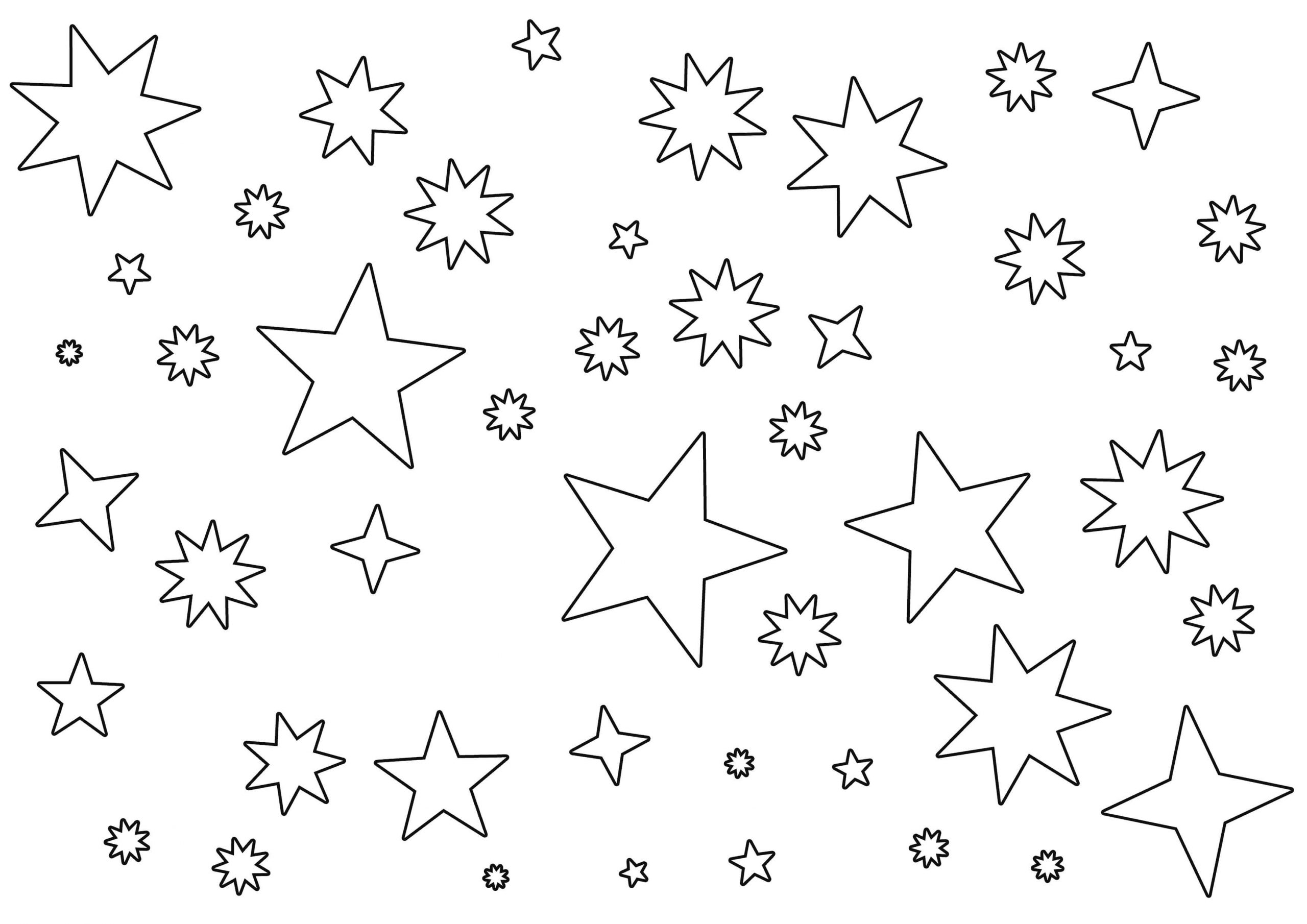 Desenhos de Estrelas Simples para colorir