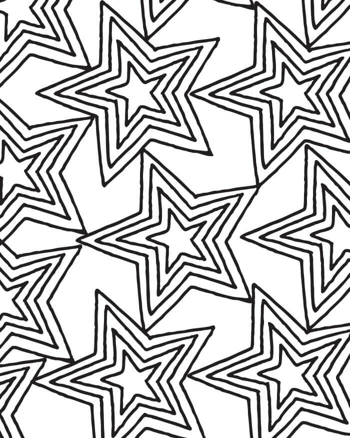 Estrelas normal para colorir