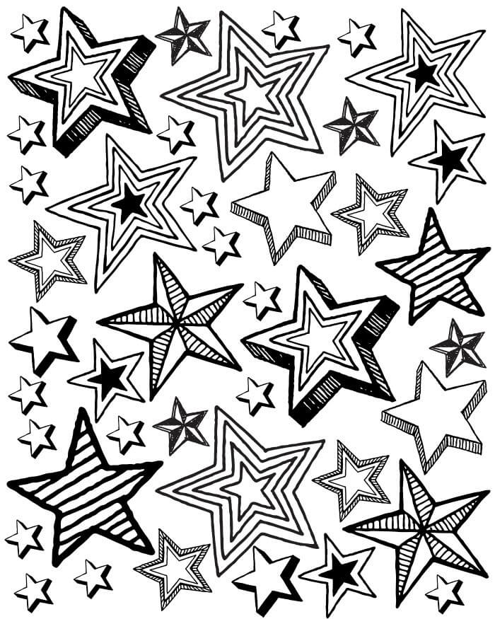 Festa das Estrelas para colorir