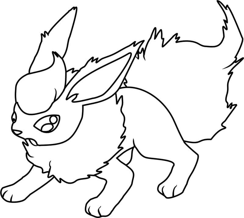 Desenhos de Flareon Pokemon para colorir
