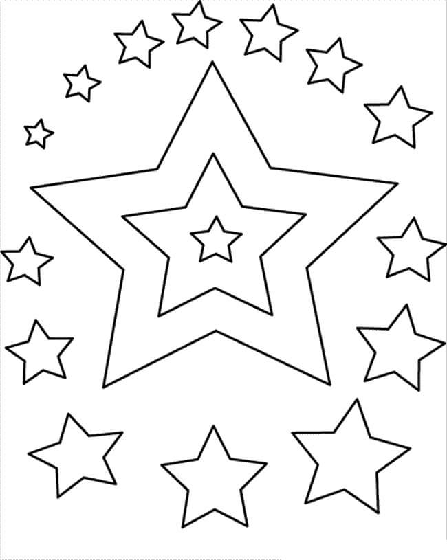 Grandes Estrelas para colorir