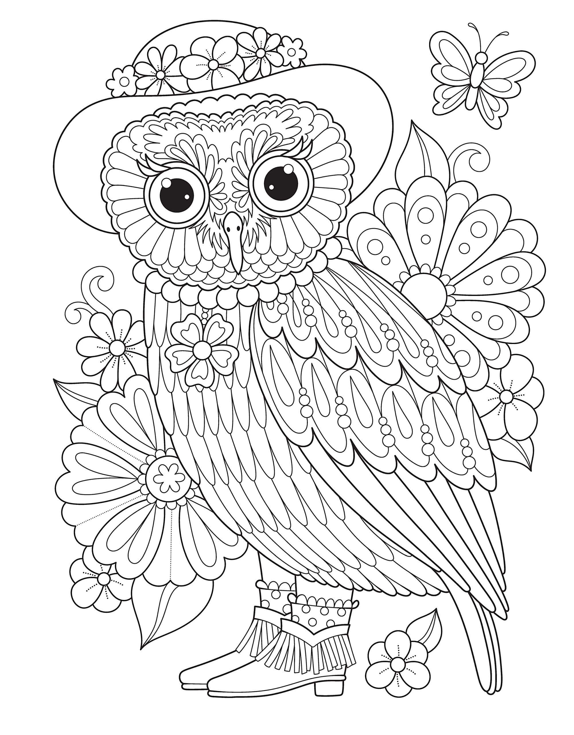 Groovy Owl para colorir