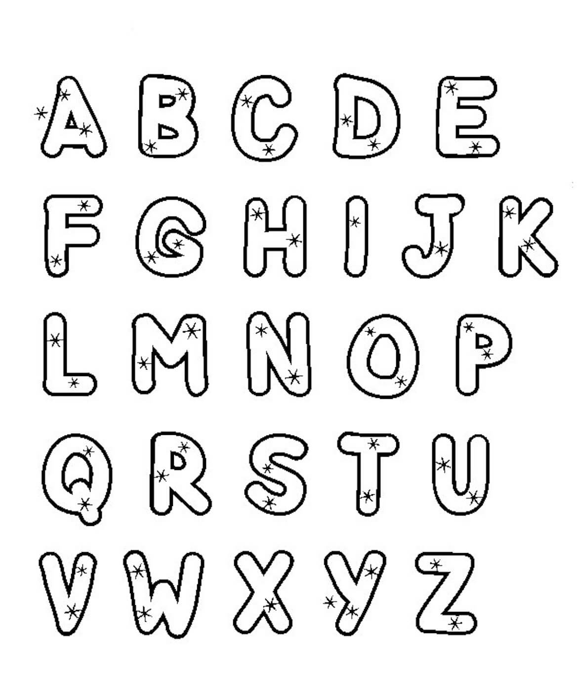 Desenhos de Impressionante Alfabeto A a Z para colorir