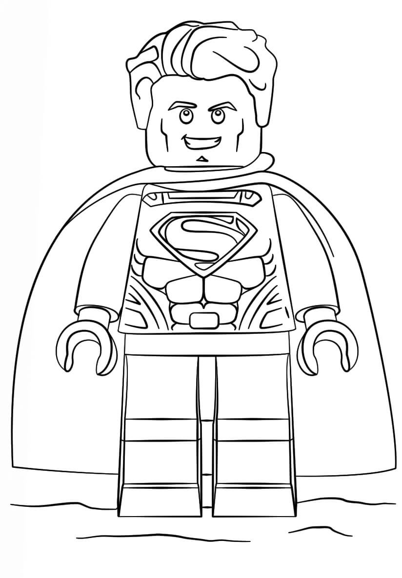 Desenhos de Lego DC Superman para colorir