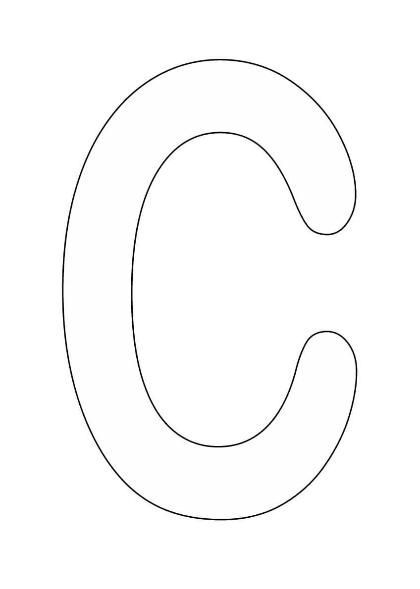 Desenhos de Letra C Fácil para colorir