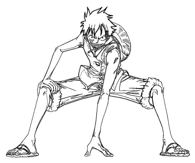 Desenhos de Luffy Prêt à se Battre para colorir