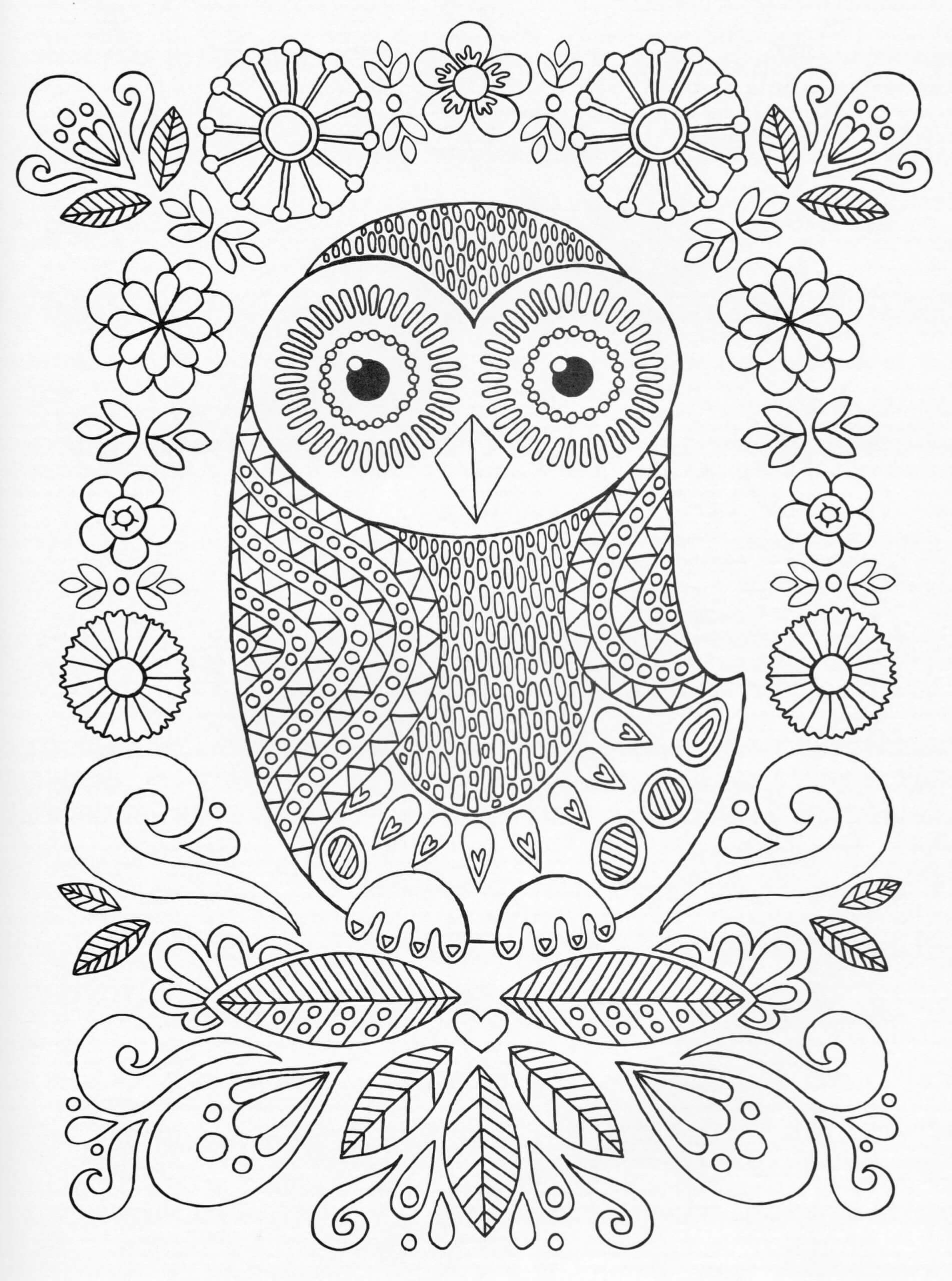Owl Mandala para colorir
