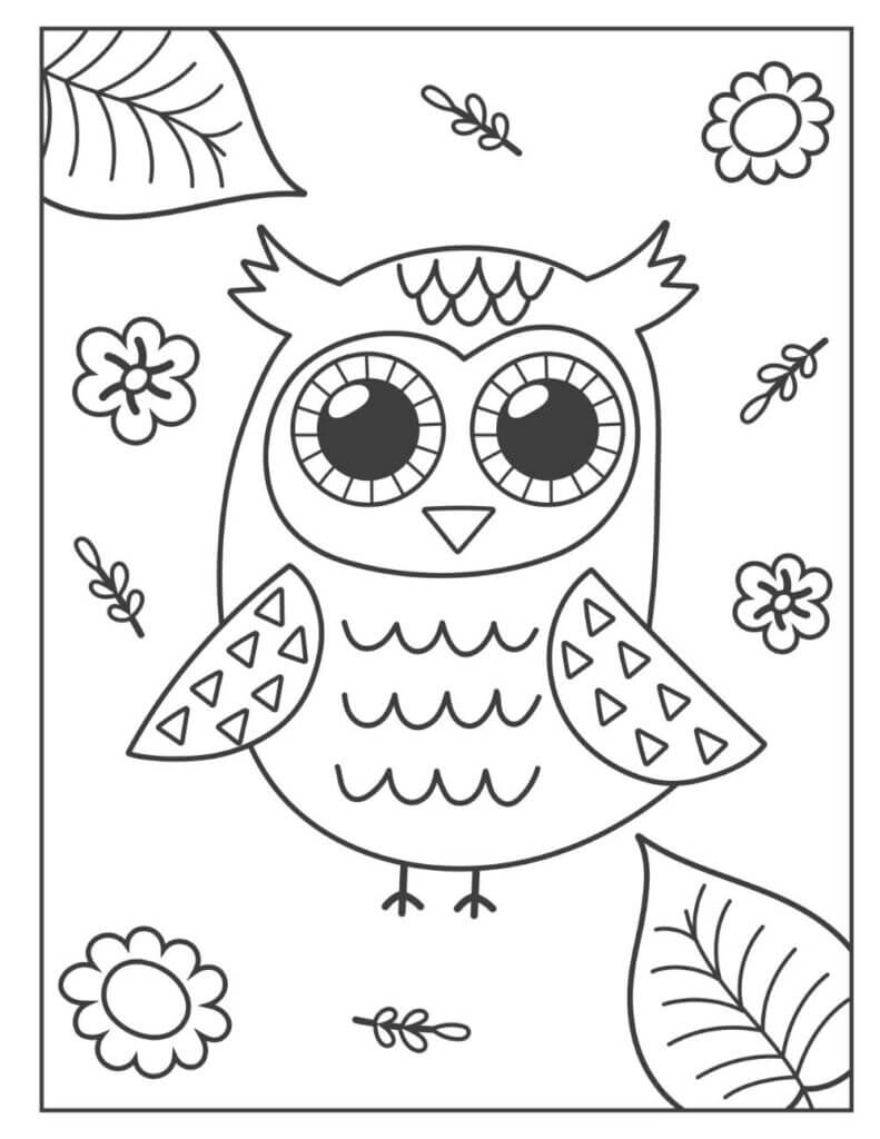 Owl is for Adult para colorir