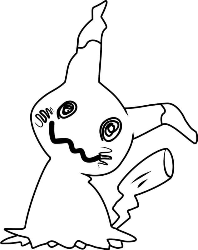 Desenhos de A Assustadora Forma Disfarçada de Mimikyu para colorir