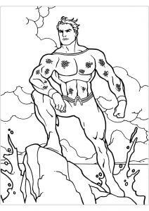 Desenhos de Aquaman Forte para colorir