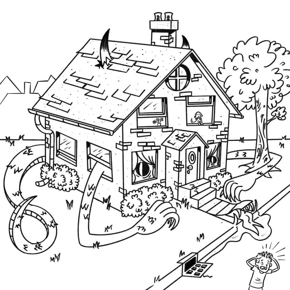 Desenhos de Casa do Monstro para colorir