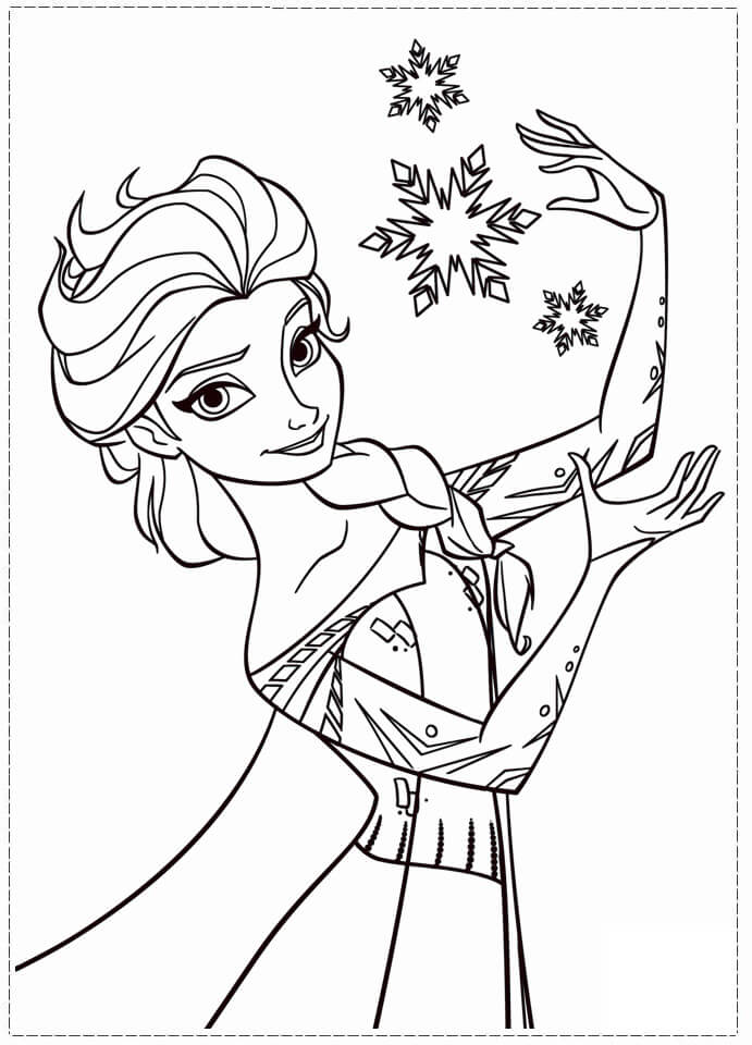 Desenhos de Elsa em Frozen para colorir