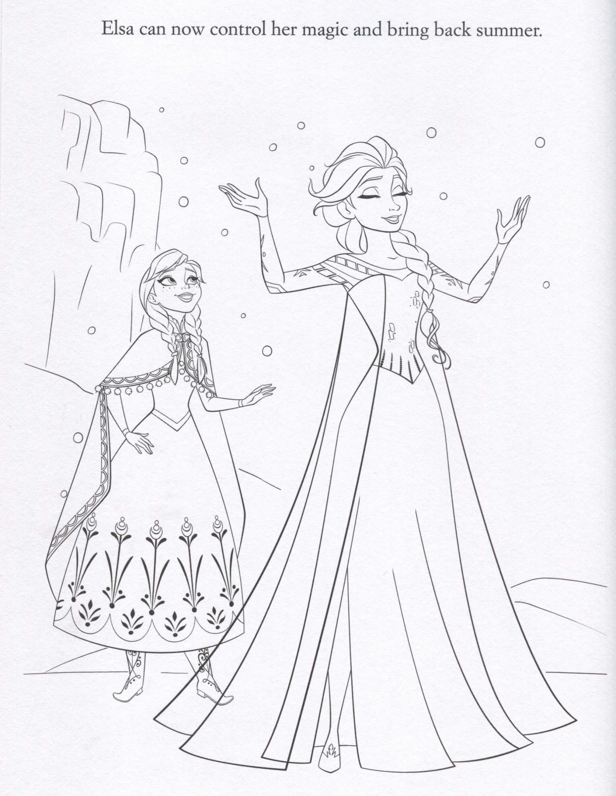 Elsa Perfeita em Frozen para colorir